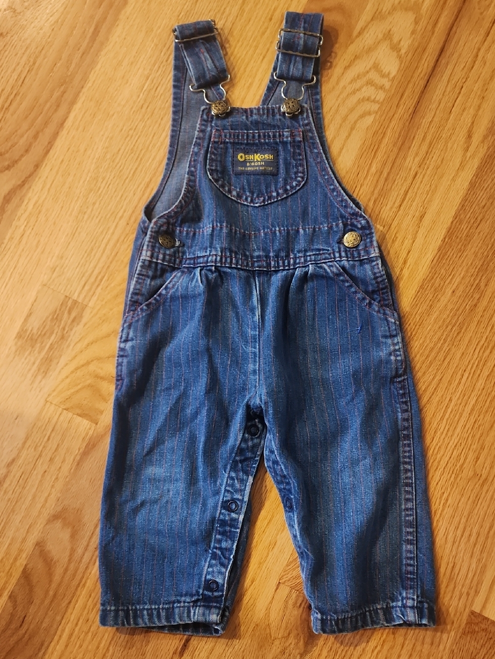 Vintage Oshkosh Pinstripe Overalls 18 Mos